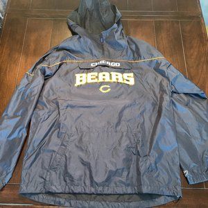 Reebok Vintage Men's NFL CHICAGO BEARS Nylon Pullover Hood Windbreaker - Size XL